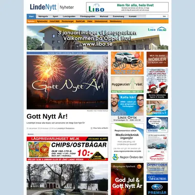 LINDENYTT startsida 2020