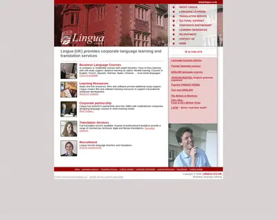 Lingua startsida 2007