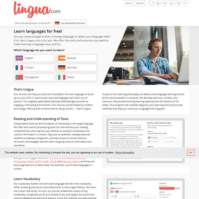 Lingua startsida 2020