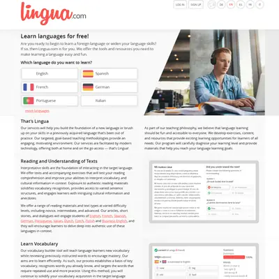 Lingua startsida 2023