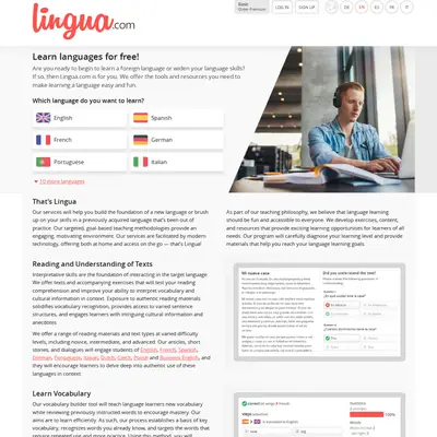 Lingua startsida 2024