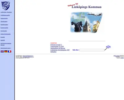 www.linkoping.se/nyheter startsida 1997
