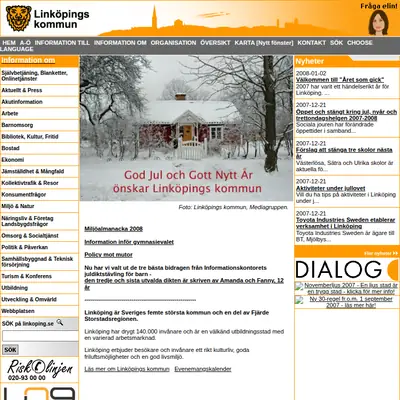 www.linkoping.se/nyheter startsida 2008