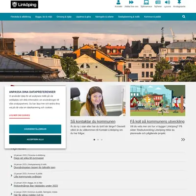 www.linkoping.se/nyheter startsida 2023