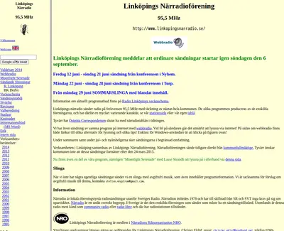 Linköpings närradioförening startsida 2015