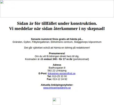 Linköpings Posten startsida 2005