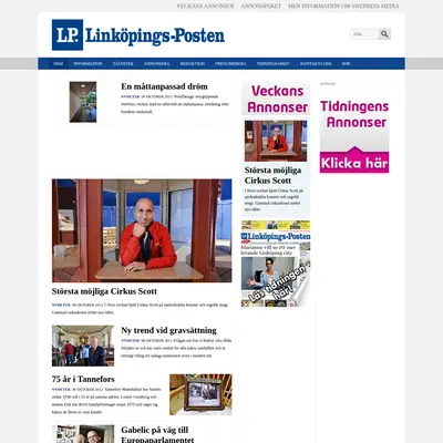 Linköpings Posten startsida 2013