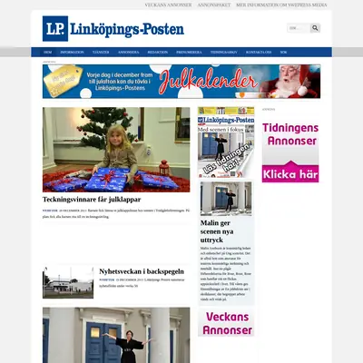 Linköpings Posten startsida 2014