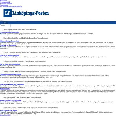 Linköpings Posten startsida 2015