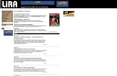 Lira Musikmagasin startsida 2005