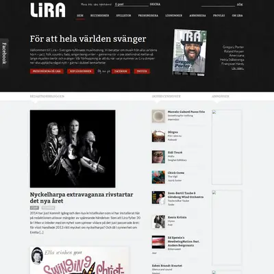 Lira Musikmagasin startsida 2014