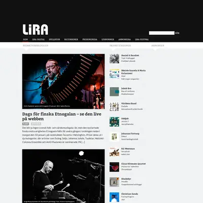 Lira Musikmagasin startsida 2019
