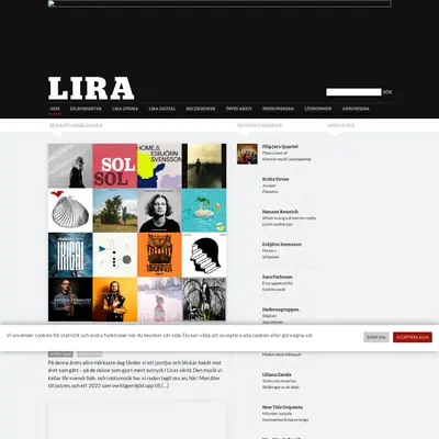 Lira Musikmagasin startsida 2023