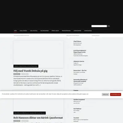 Lira Musikmagasin startsida 2024
