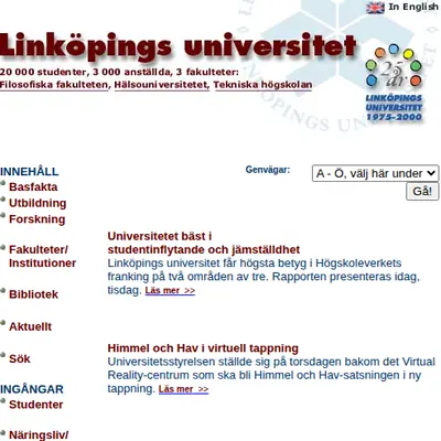 LiU magasin startsida 2000