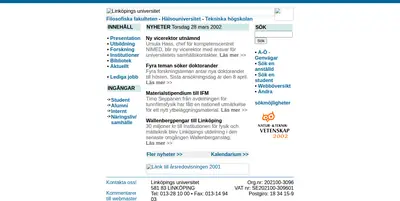 LiU magasin startsida 2002