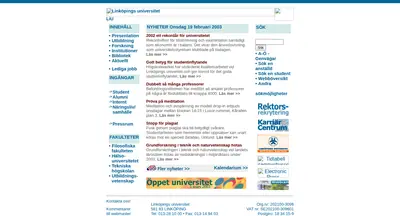 LiU magasin startsida 2003