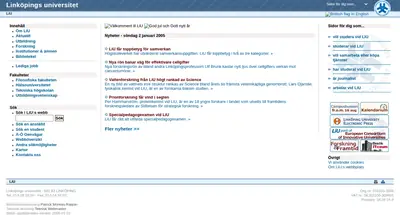 LiU magasin startsida 2005