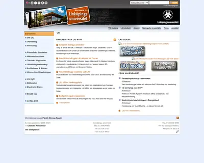 LiU magasin startsida 2009