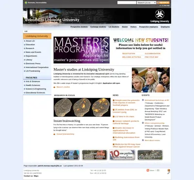 LiU magasin startsida 2011
