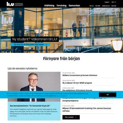 LiU magasin startsida 2022