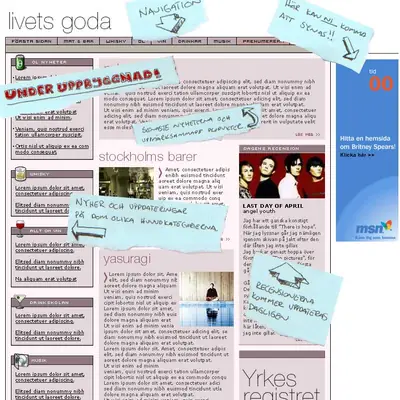 Livets Goda startsida 2001