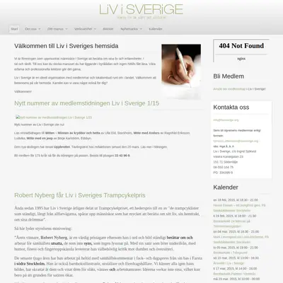 Liv i Sverige startsida 2015