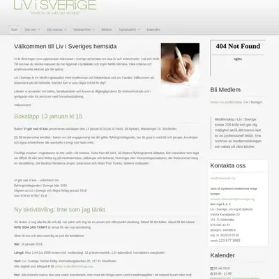Liv i Sverige startsida 2019