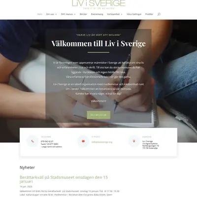 Liv i Sverige startsida 2025