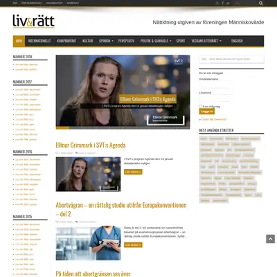 www.livochratt.se startsida 2018