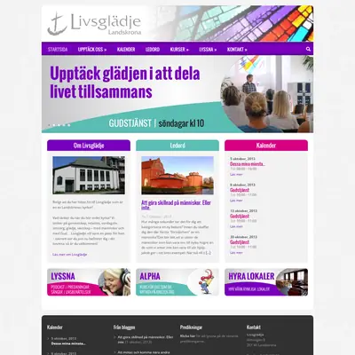 Gudstjänst Livsglädje Landskrona startsida 2013