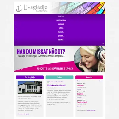 Gudstjänst Livsglädje Landskrona startsida 2015