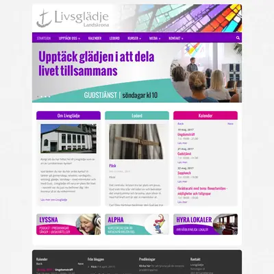 Gudstjänst Livsglädje Landskrona startsida 2017