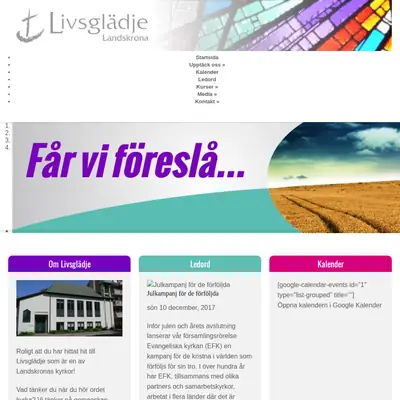 Gudstjänst Livsglädje Landskrona startsida 2018