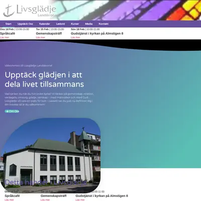Gudstjänst Livsglädje Landskrona startsida 2024