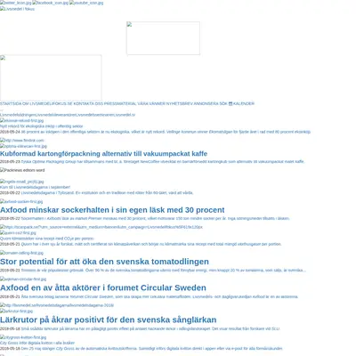 Nyhetsbrev Livsmedel i fokus startsida 2018