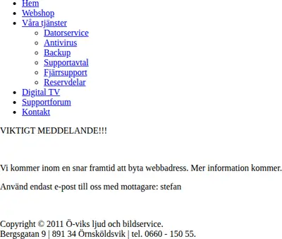 Ljud & Bild startsida 2012