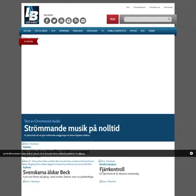 Ljud & Bild startsida 2016