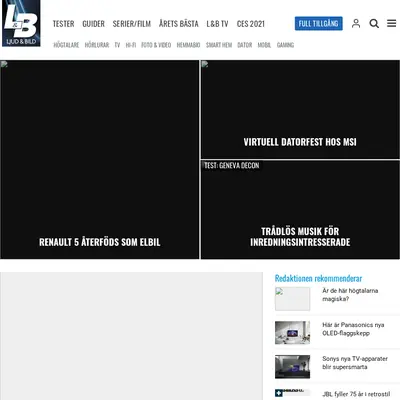 Ljud & Bild startsida 2021