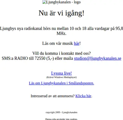 www.ljungbykanalen.se startsida 2009