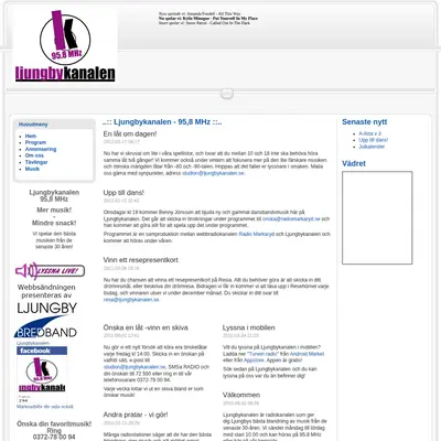 www.ljungbykanalen.se startsida 2012
