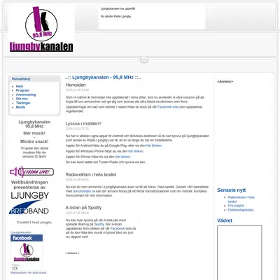 www.ljungbykanalen.se startsida 2016