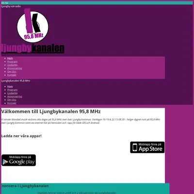www.ljungbykanalen.se startsida 2017