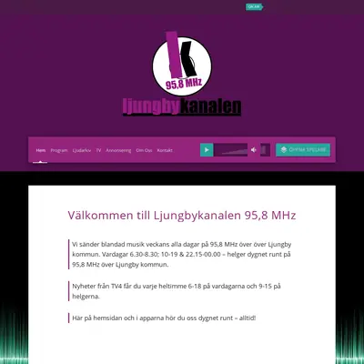 www.ljungbykanalen.se startsida 2020