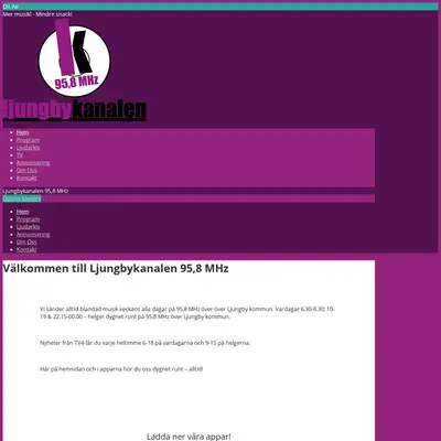 www.ljungbykanalen.se startsida 2021