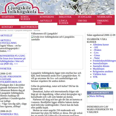 Ljungskile Nyheter startsida 2008