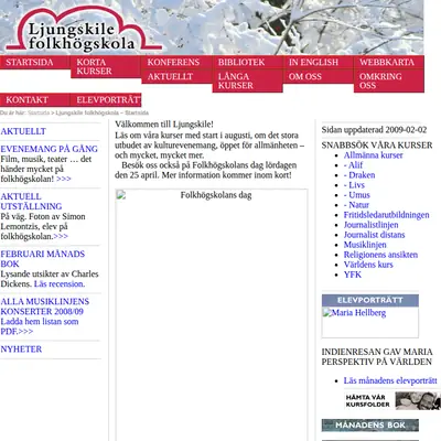Ljungskile Nyheter startsida 2009