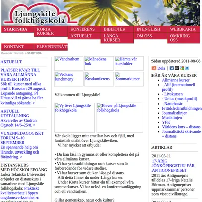 Ljungskile Nyheter startsida 2011