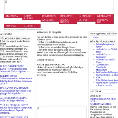 Ljungskile Nyheter startsida 2012