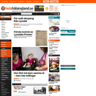 Ljusdals Posten e-postutskick startsida 2014